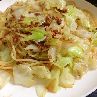 簡単☆キャベツと挽肉のパスタ☆ランチに